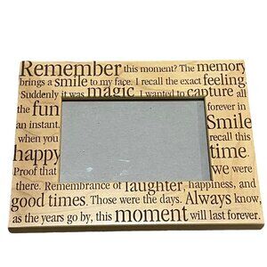 Decorative Wood Picture Frame With Inspirational Quotes For 4x6 Photos